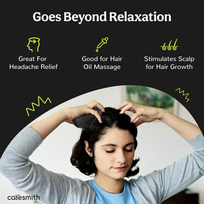 Revive Scalp Massager | 96 Silicon Kneading Points with Detachable Heads | Scalp, Body & Head Massager for Hair Growth (Black)